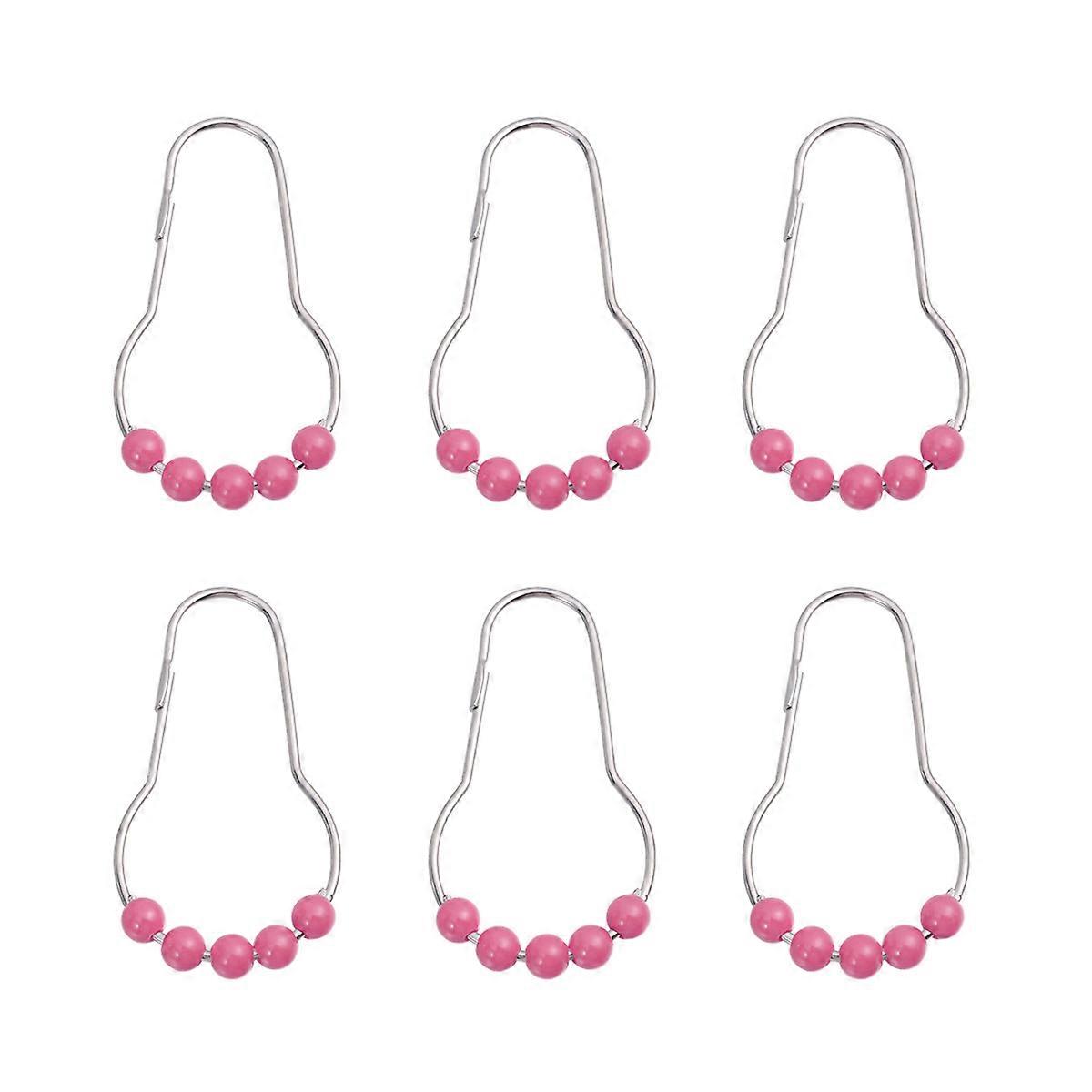 Shower Curtain Rings Rust-Resistant Rosy for Bathroom Use 36 Pieces