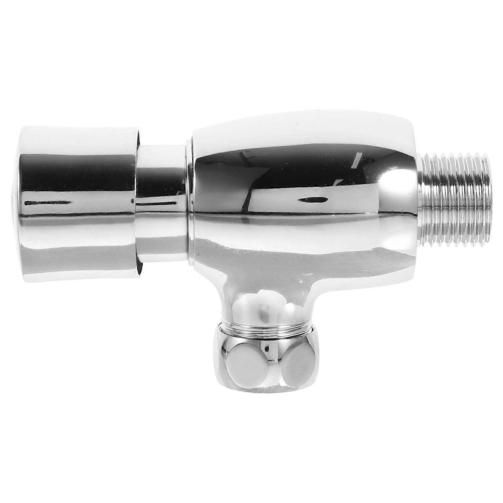 Water Saving Toilet Flush Valve Device For Bathroom Use Silver Concealed Design 1 Set