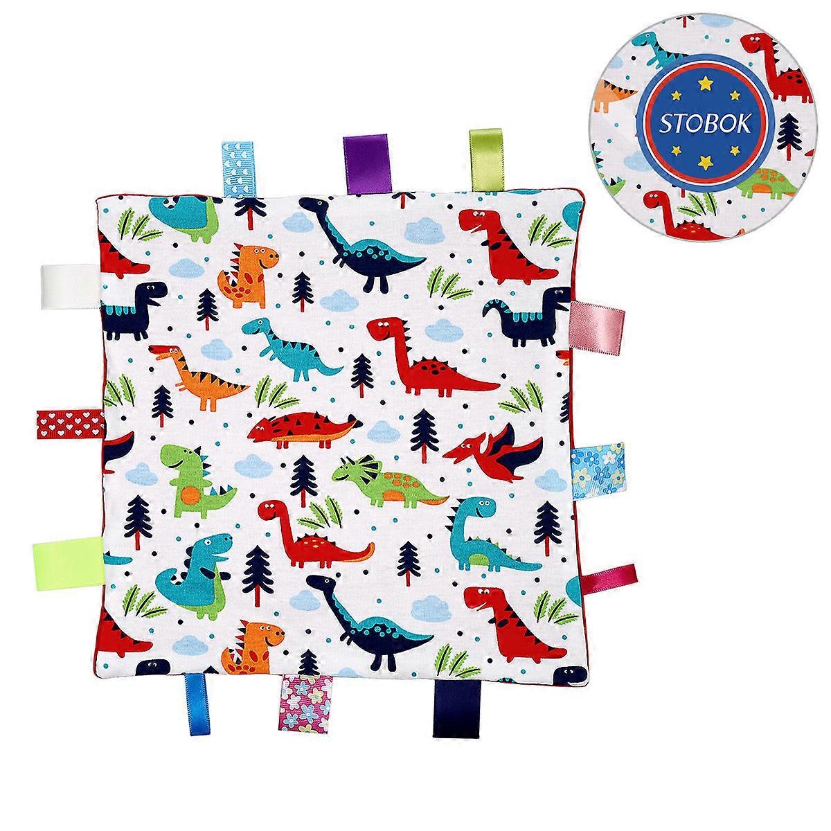 Plush Toy for Babies STOBOK Knitting Dinosaur Soothing Doll Multi-Color Square 1Pack