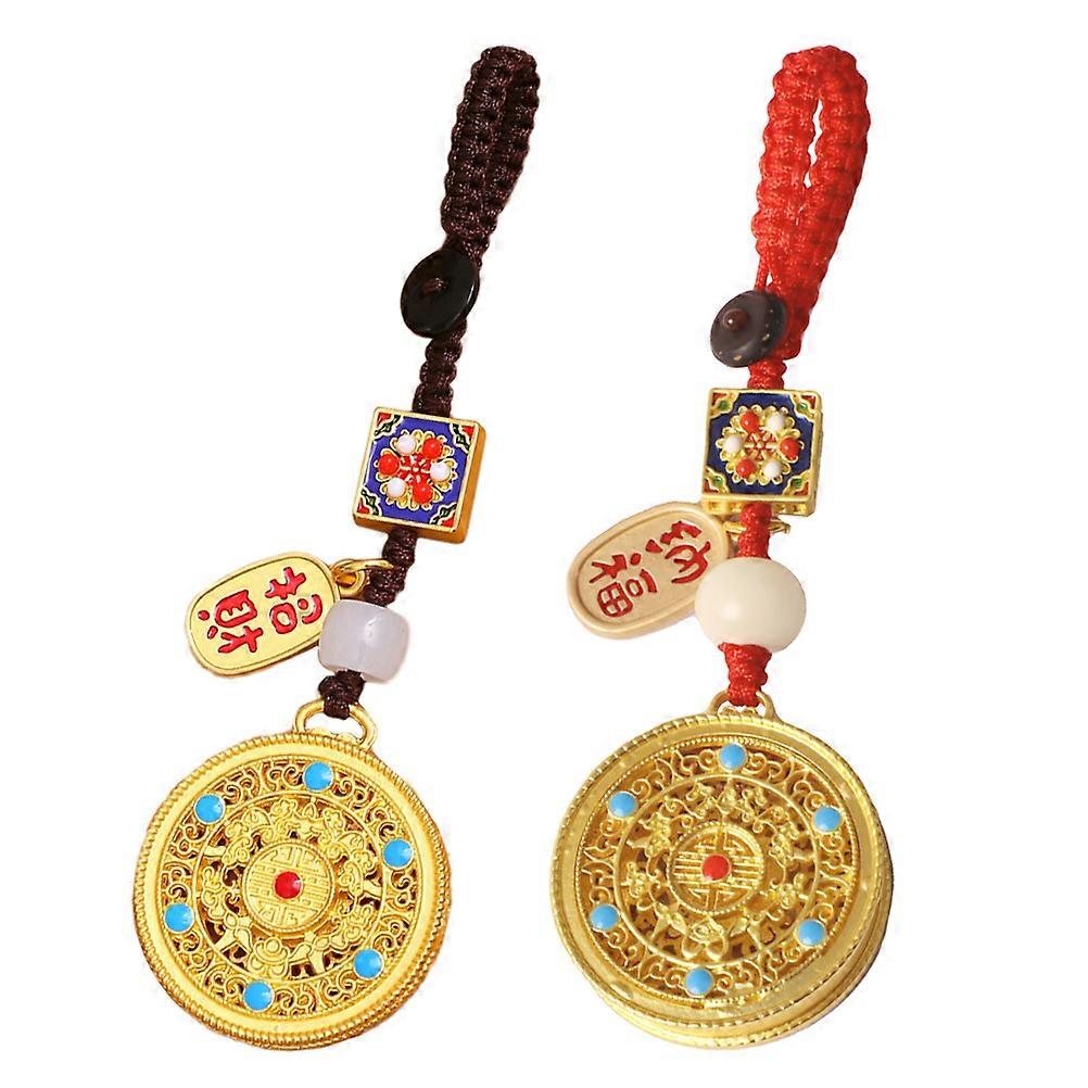 Lucky Pendant Keychain Assorted Color Decoration For Car Colleagues Daily Use 6Pcs