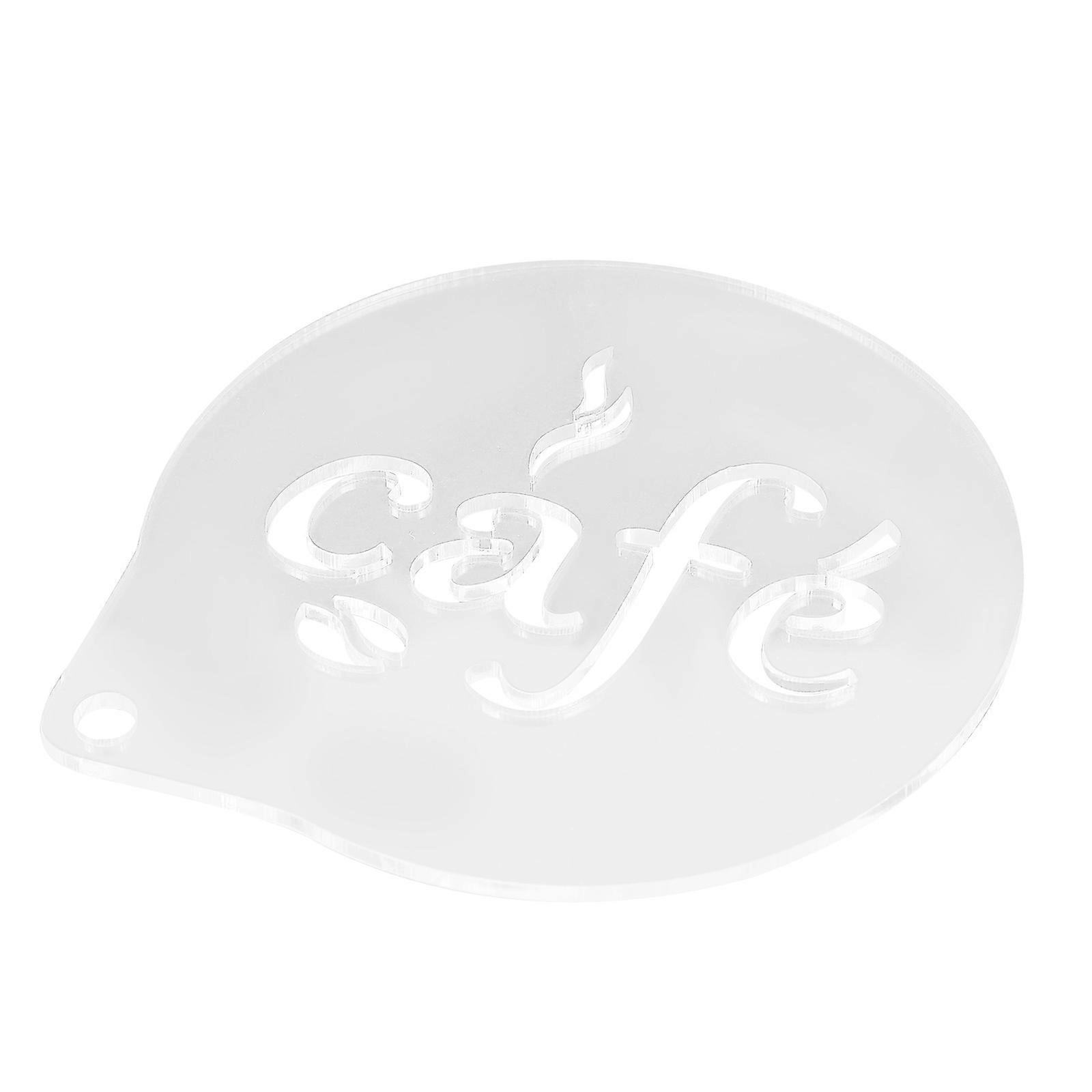 Coffee Decorating Stencil Acrylic Mold for Latte Art 2Pcs Set
