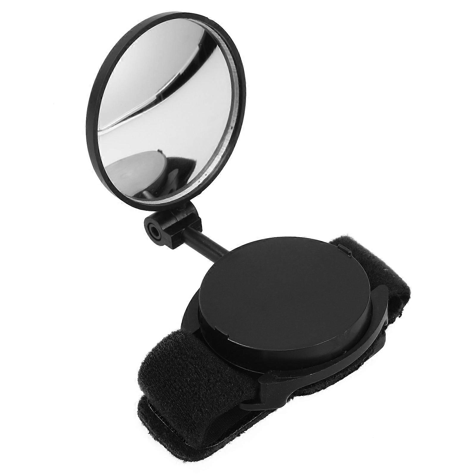 Cycling Wrist Band Rearview Mirror Bike Safety Tool 360-Degree Rotation Night Rides Black 1Pcs