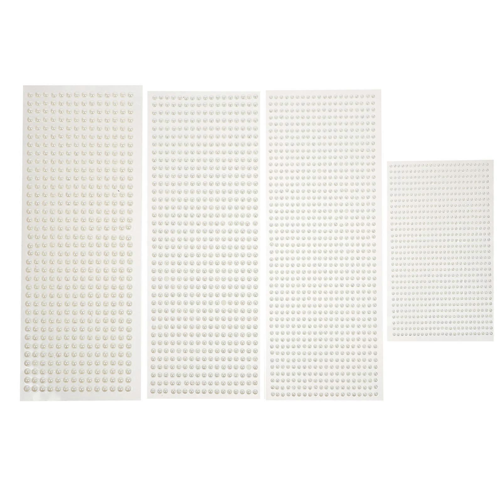 Makeup Pearl Stickers Pearl Stickers for Decor 16 Sheets Set