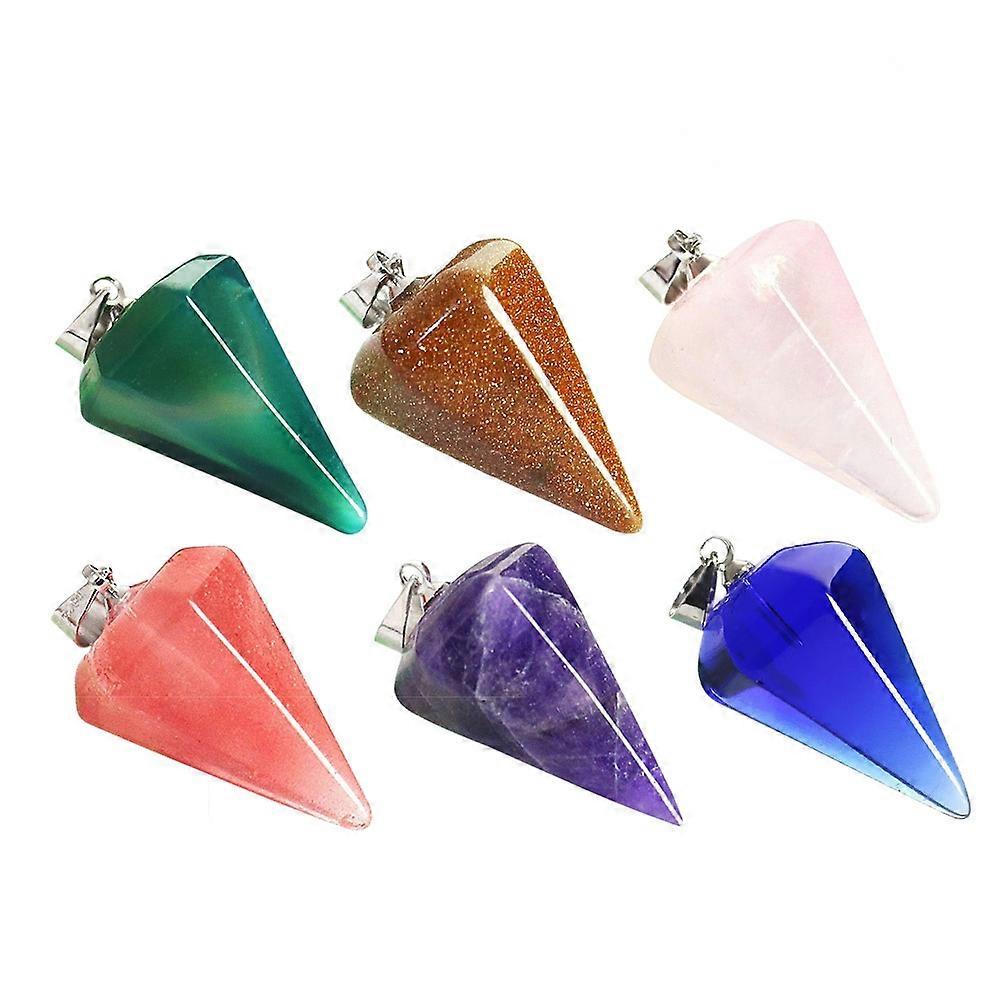 Crystal Pendants Stone Charms for Jewelry Making 24Pcs Kit