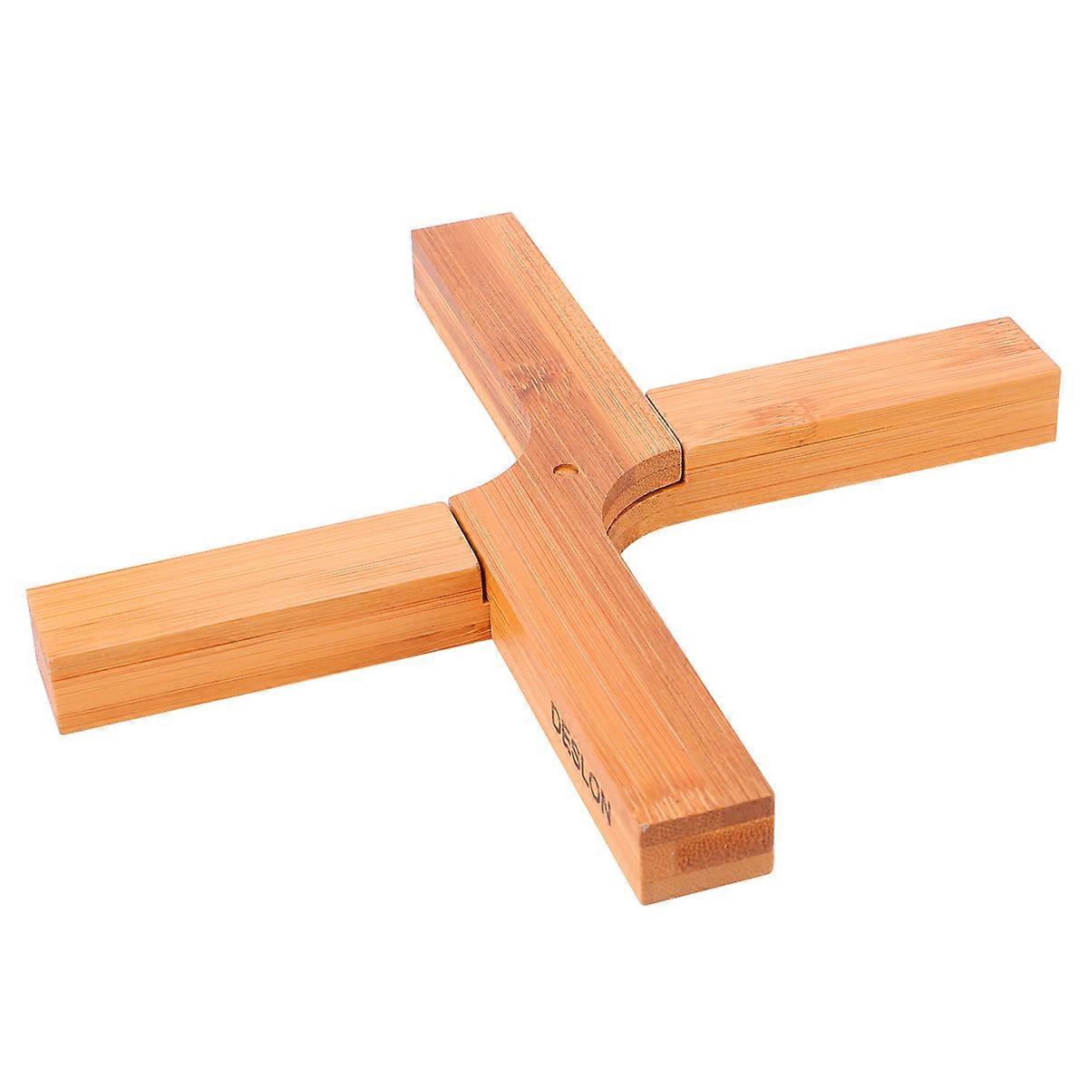 Heat Resistant Bowl Mat 2Pcs Rectangular Pot Holder Ideal For Dining Table Light Brown