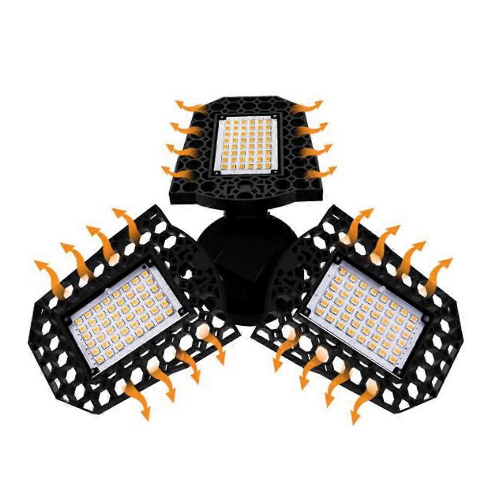 LED Deformation High Bay Ceiling Light for Warehouse Garage 60W