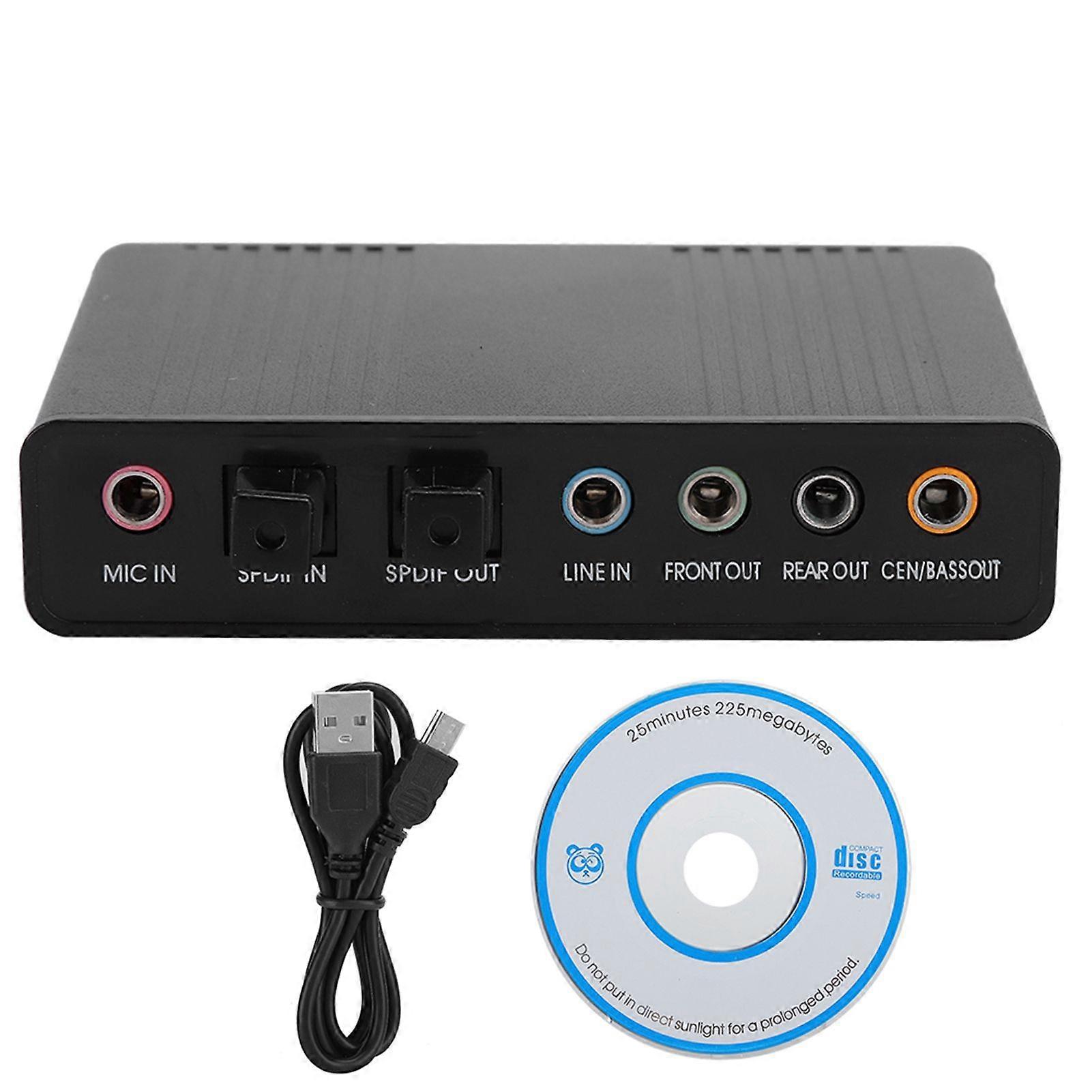 DM HD10 USB 5.1 Computer External Sound Card Audio Adapter for Karaoke Recording