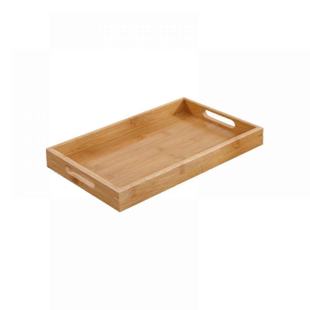 Bamboo Tray with Handle, Rectangular Wooden Breakfast Tray, Very Suitable for Dinner Tray, Tea Tray, Coffee Tray, Bar Tray, Bed Tray and Food Tray