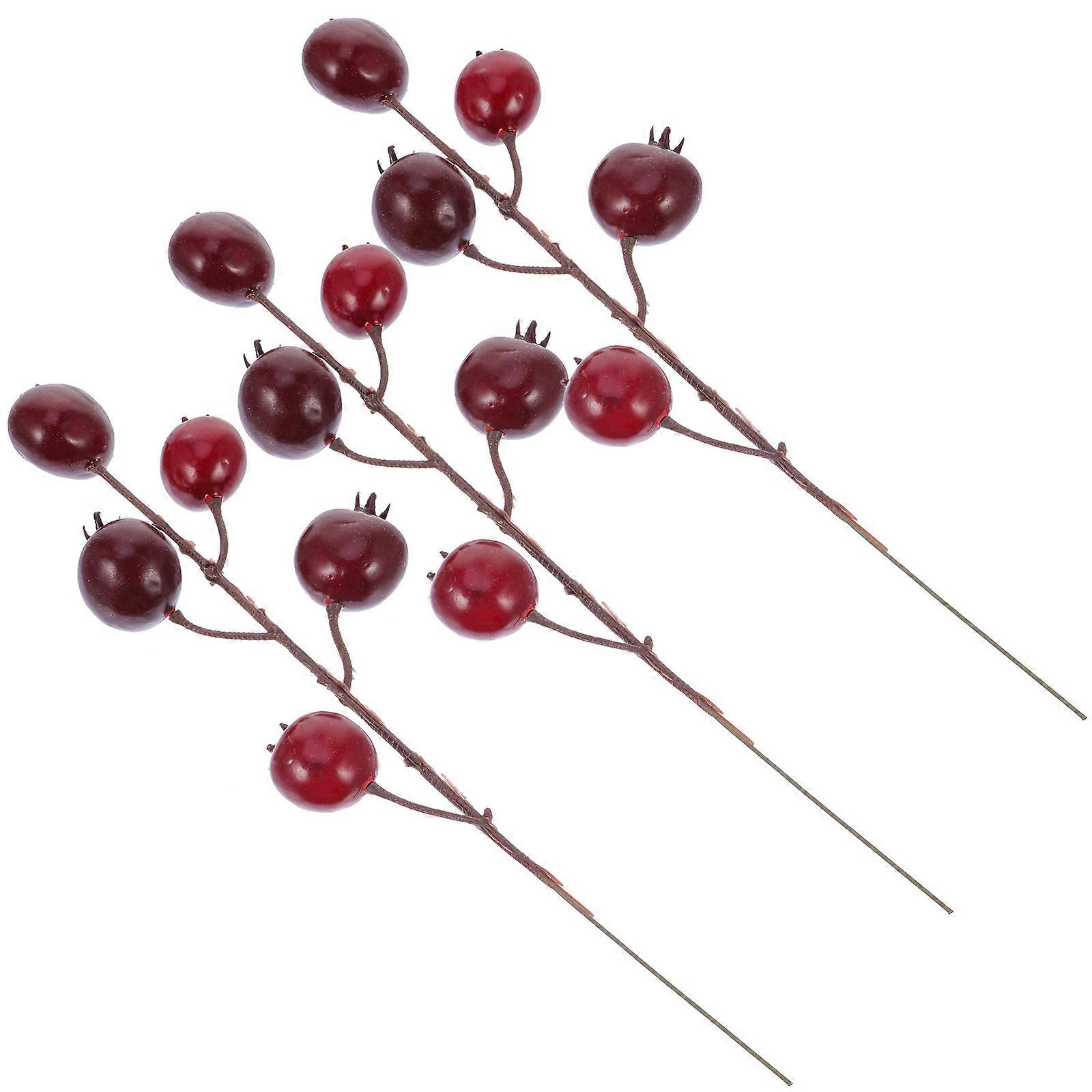 9Pcs Artificial Pomegranate Branches for Decor Christmas Berry Branches
