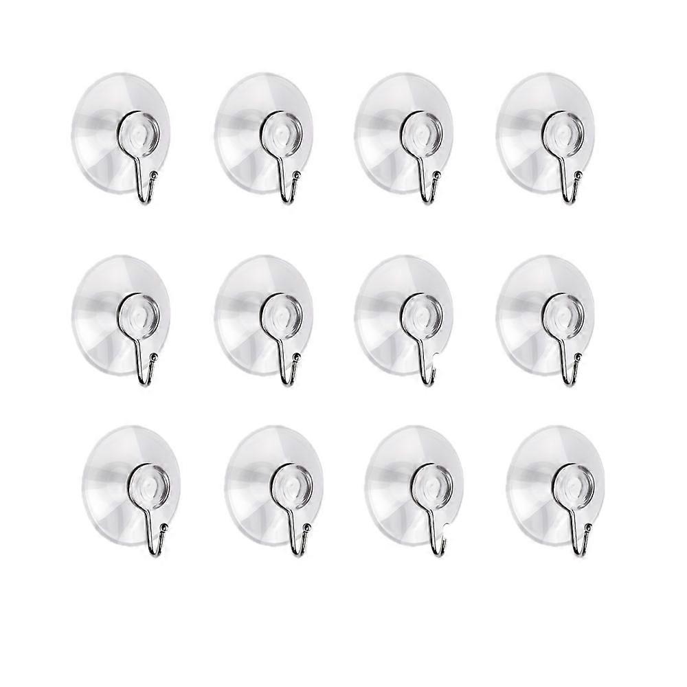 12 pcs Wall Hooks with Suction Cups, Small Plastic Suction Cups
