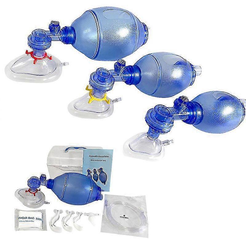 Minglan Manuál Jednoduchý Resuscitátor PVC Novorozenec Dospělý Nástroj Taška Resuscitátor Taška Pro První Pomoc Školení Manuál Sada nástrojů