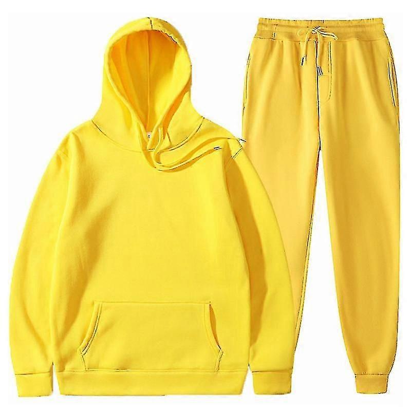 Hombres sudaderas con capucha de color sólido sudadera sudadera lana deportivo conjunto de chándal con capucha conjuntos de jogger