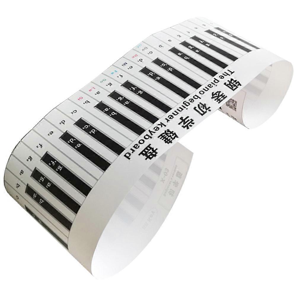 Piano Keyboard Simulation Beginner Electronic Keyboard for Piano Practice Black Pvc Material with Waterproof Function 1Set