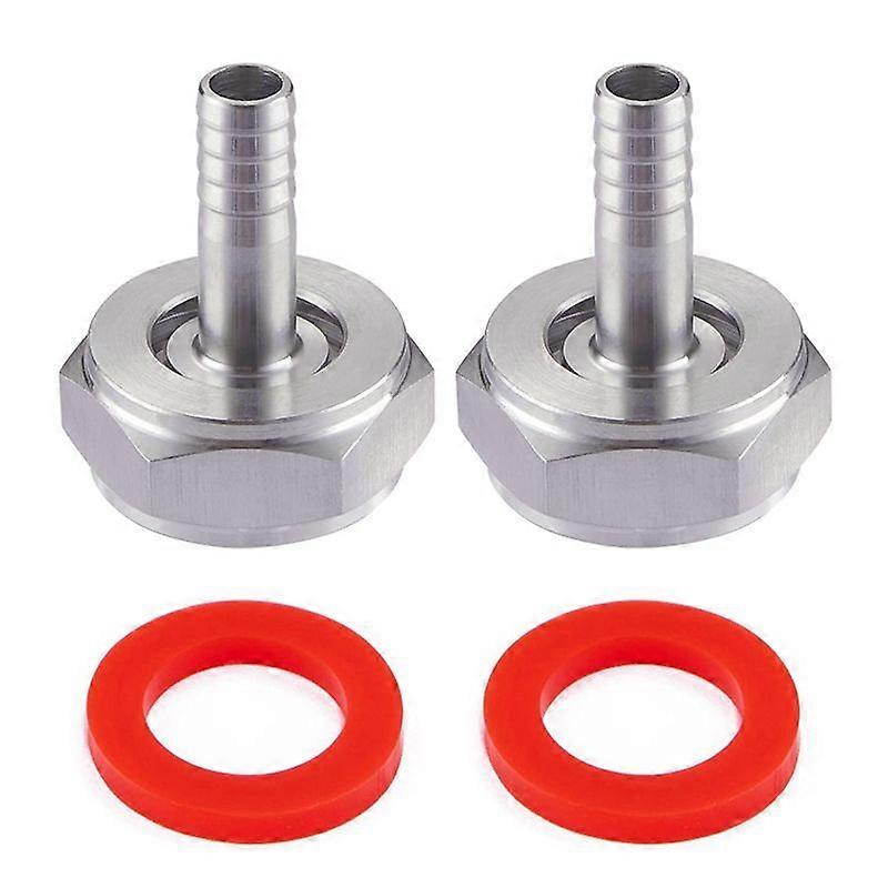 2PCS Stainless Steel Beer Keg Coupler Fitting,Beer Line Connector Kit