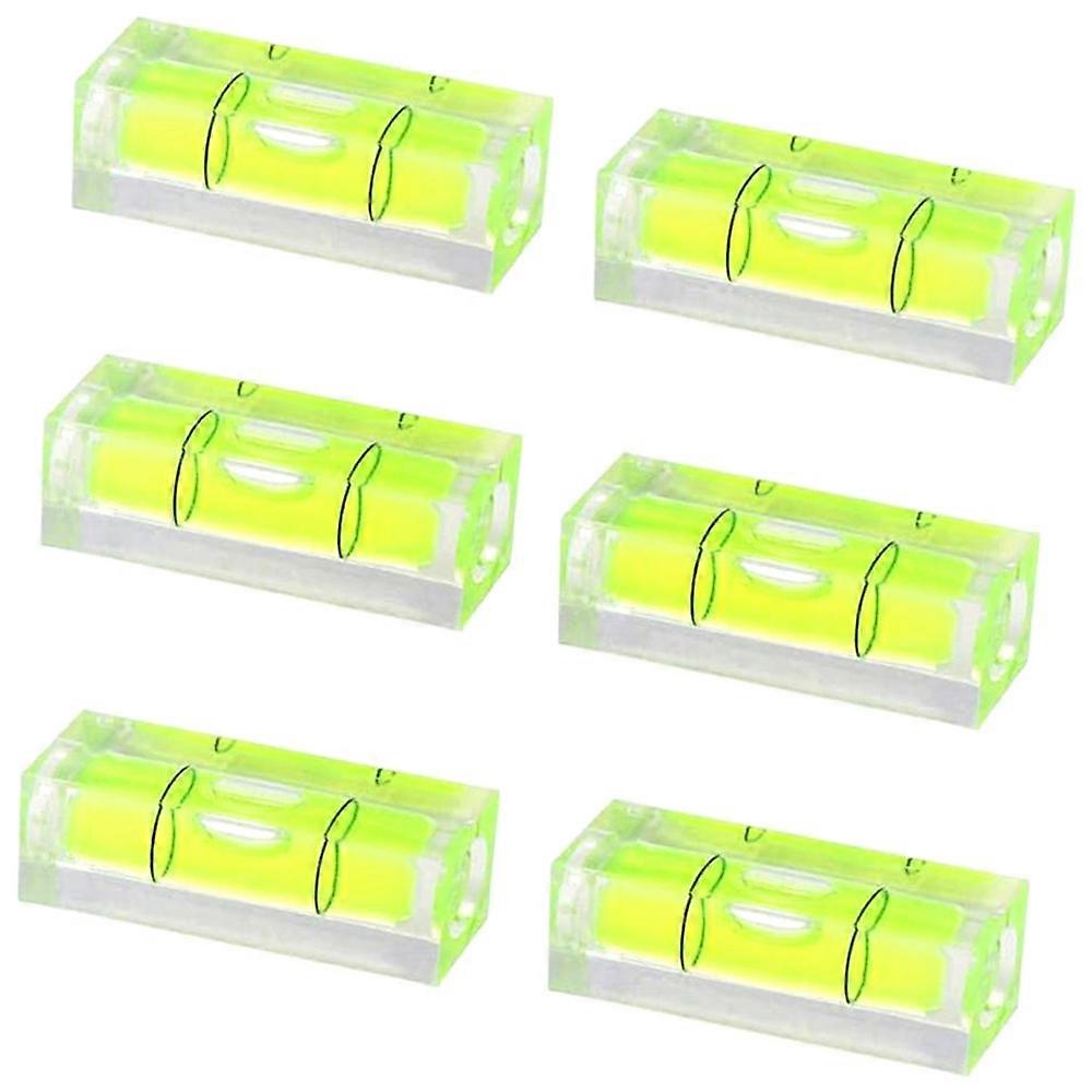 6Pcs Bubble Spirit Level 10X10X29mm Square Levels for Wall Frames