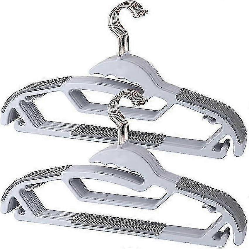 Plastic Hangers 20 Pack Non Slip Rubber Space Saving