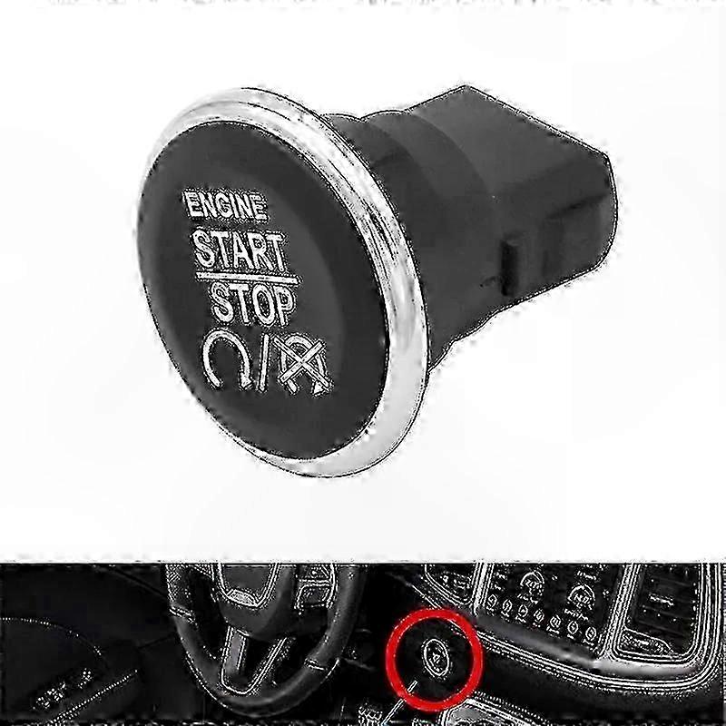 Vehicle Push-to-Start Button for SUVs 2011-2013, Black Engine Ignition Switch with Stop-Start Function Compatibility #1FU931X9AC Edition 090