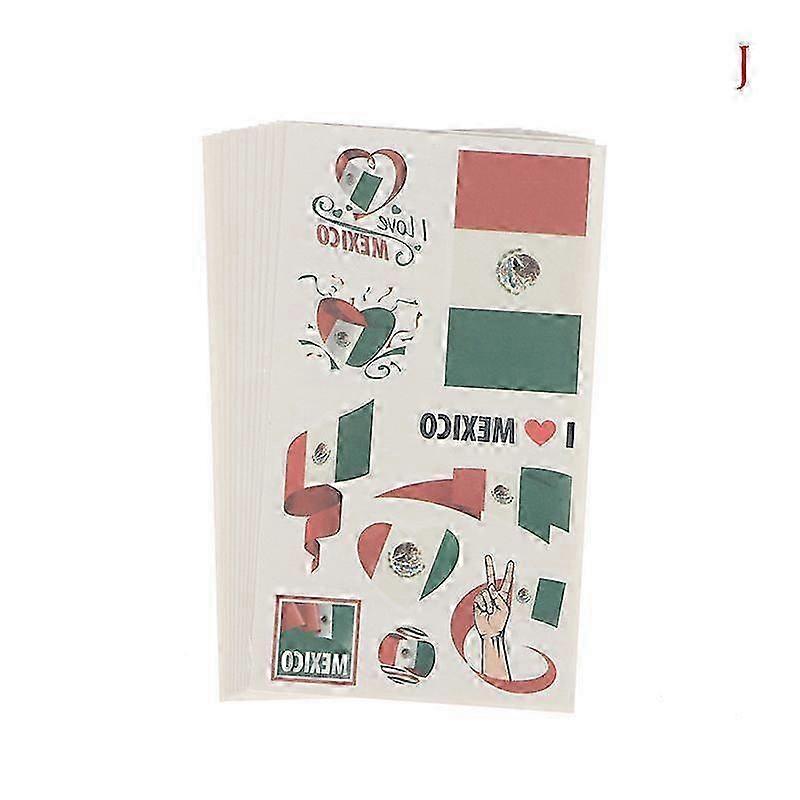 10db zászló matricák futballkupa ideiglenes matricák arc test matricák