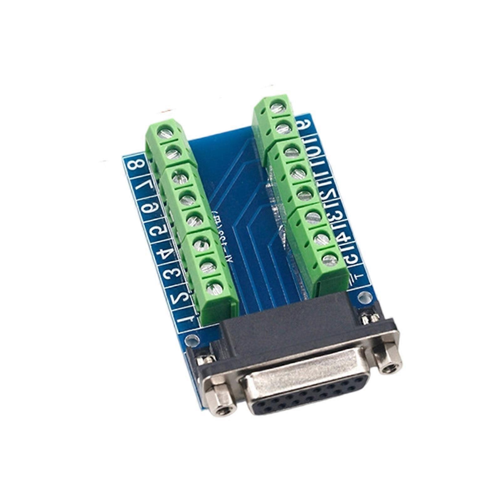 15Pin VGA Terminals Block Board DB15 Breakouts Connectors Board High Compatibility For DIY Electronics Projects Systems Multicolor