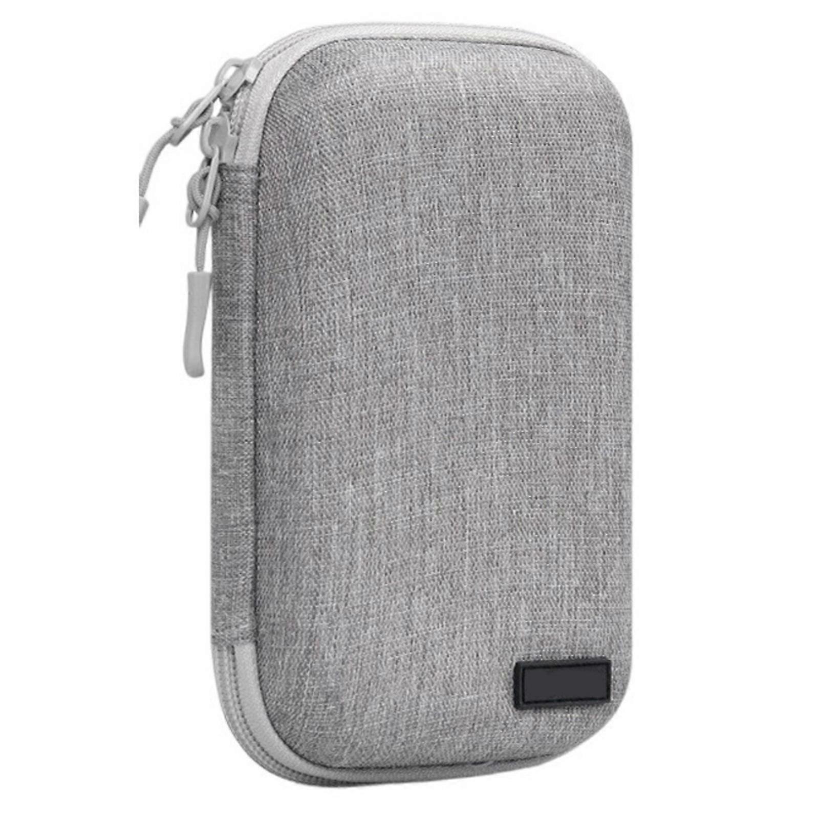 Shockproof Carrying Charging Adapter Case Hard Protective Pouch for M.2 Hard Drive Small Electronics Cable Accessories  grey
