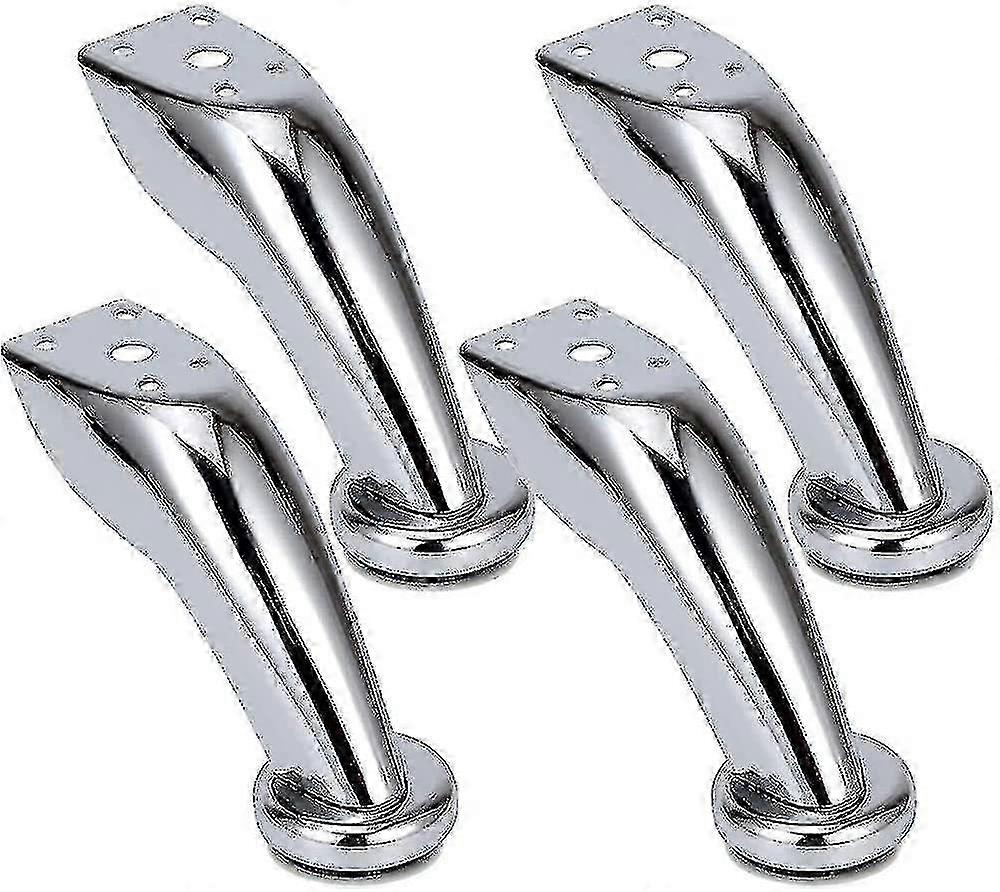 Sofaben i rustfritt stål til møbler, 4 stk tykke kromben til sofaer