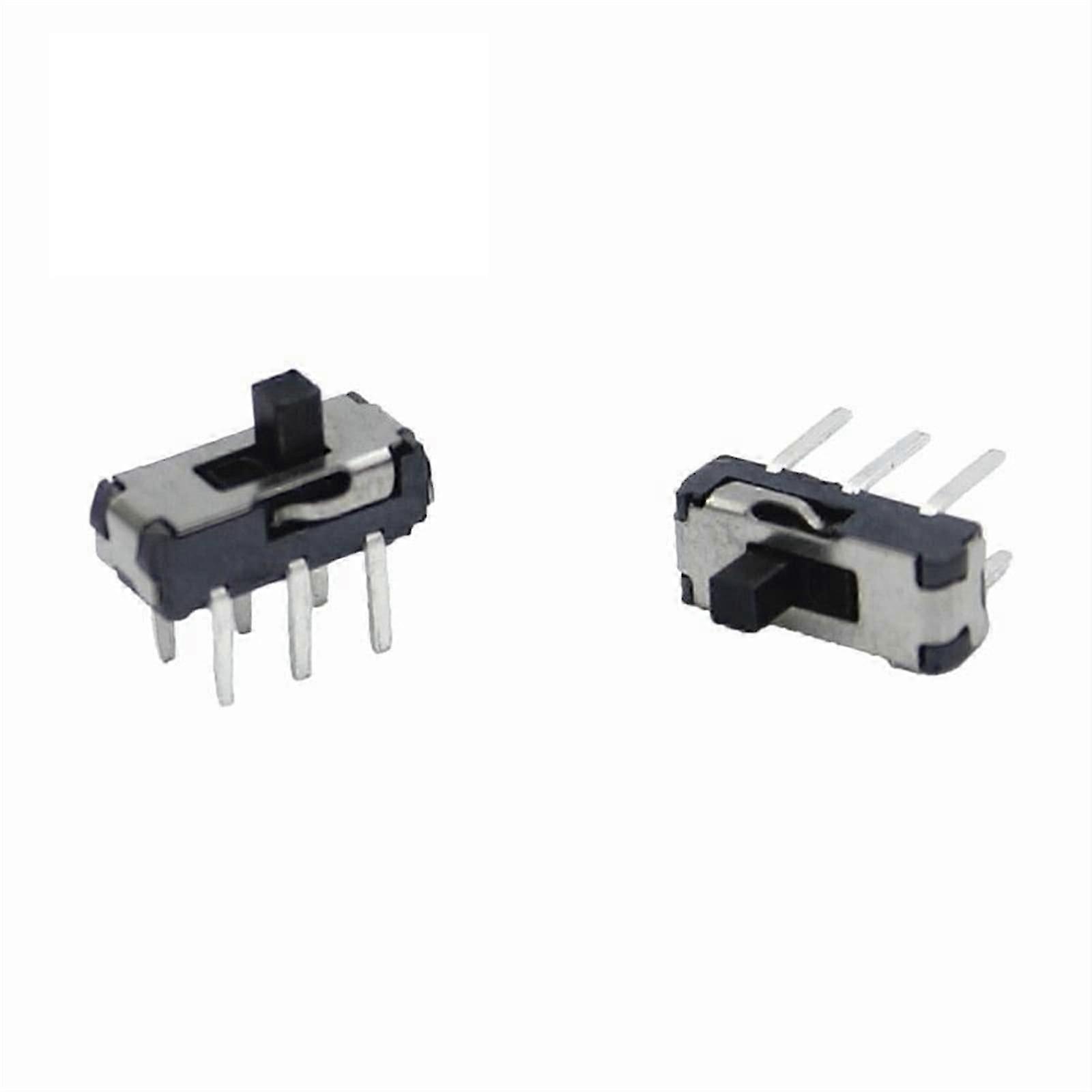 100pcs Mss22d18 Mini Miniature Dip Slide Switch 2p2t 6pin Handle High 2mm For Dvd Switch Ref: 3513