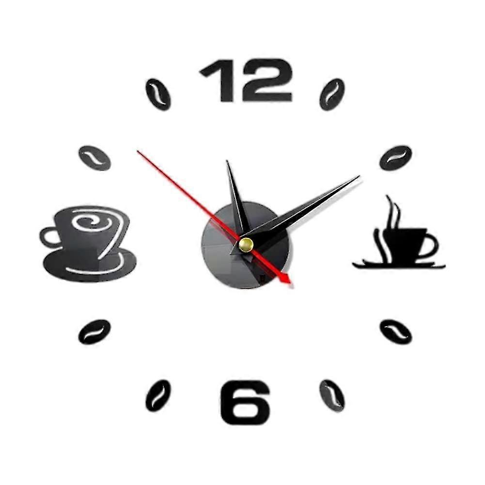 3d Wall Clock Decoration Hanging Clock, Frameless Diy Wall Mute Clock Sticker