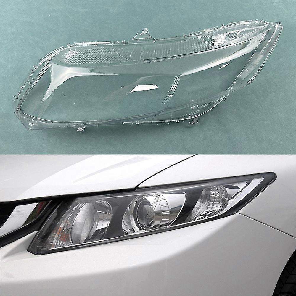 For Honda Civic 9th Generation 2012-2015 Lamp Shade Front Headlamp Cover Transparent Lampshade Headlight Shell Masks Plexiglass