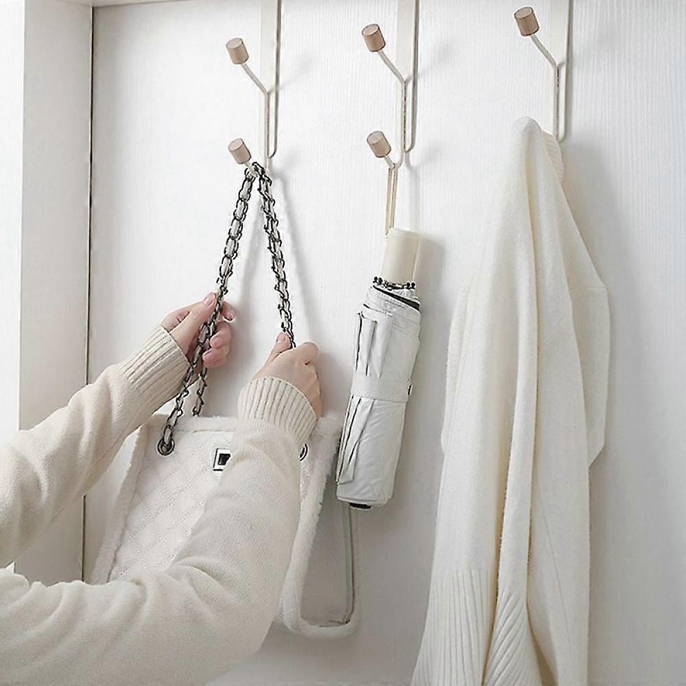 Yinrunx Over the Door Hooks, Closet Rods for Hanging Clothes, Towel Rack & Hanger, Room Storage Organizer, compatible with most doors