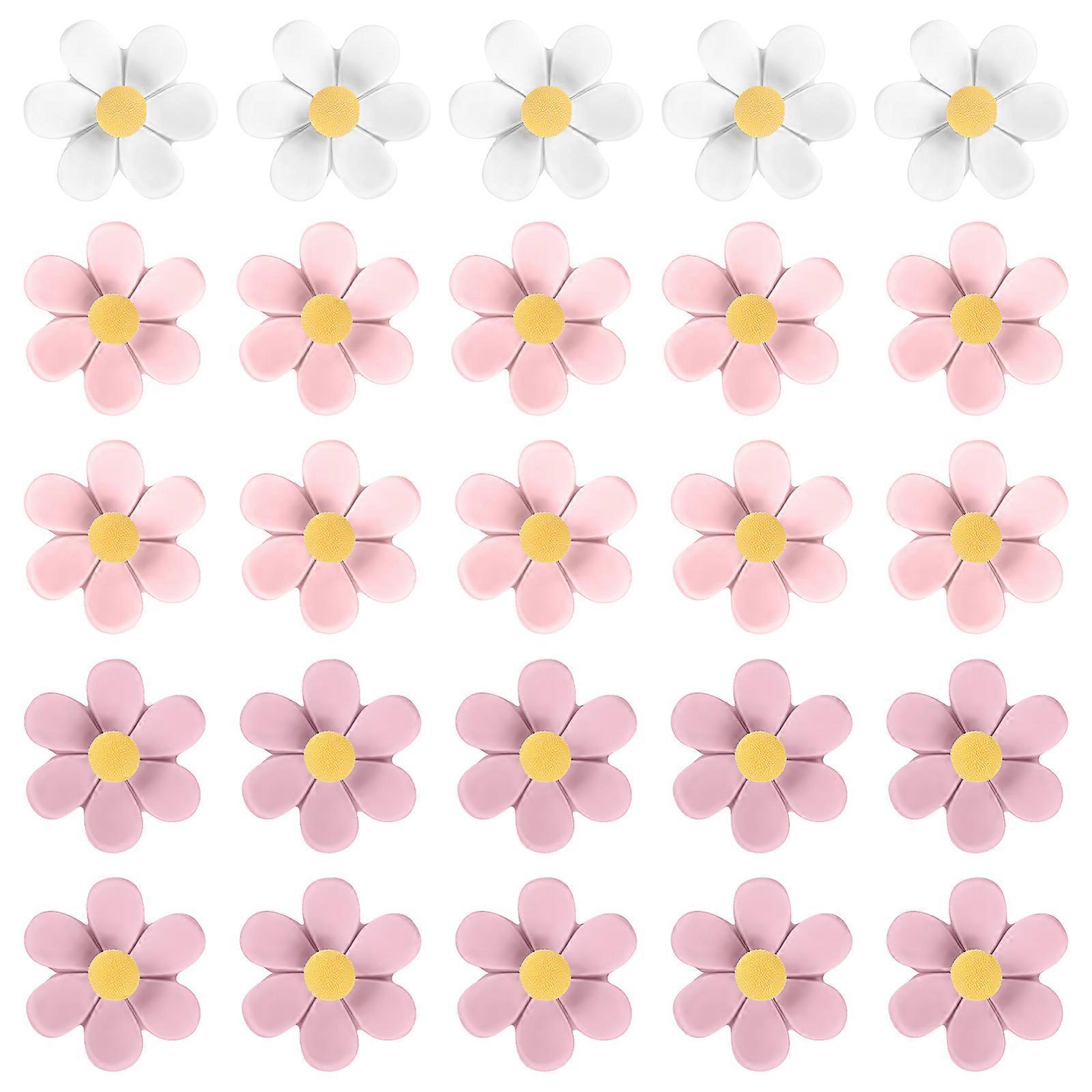 10/20/30Pcs Flower Head Push Pins Notice Board Thumb Tacks Cork Board Pins for Notice Board Display Picture Notes Memos Multicolor