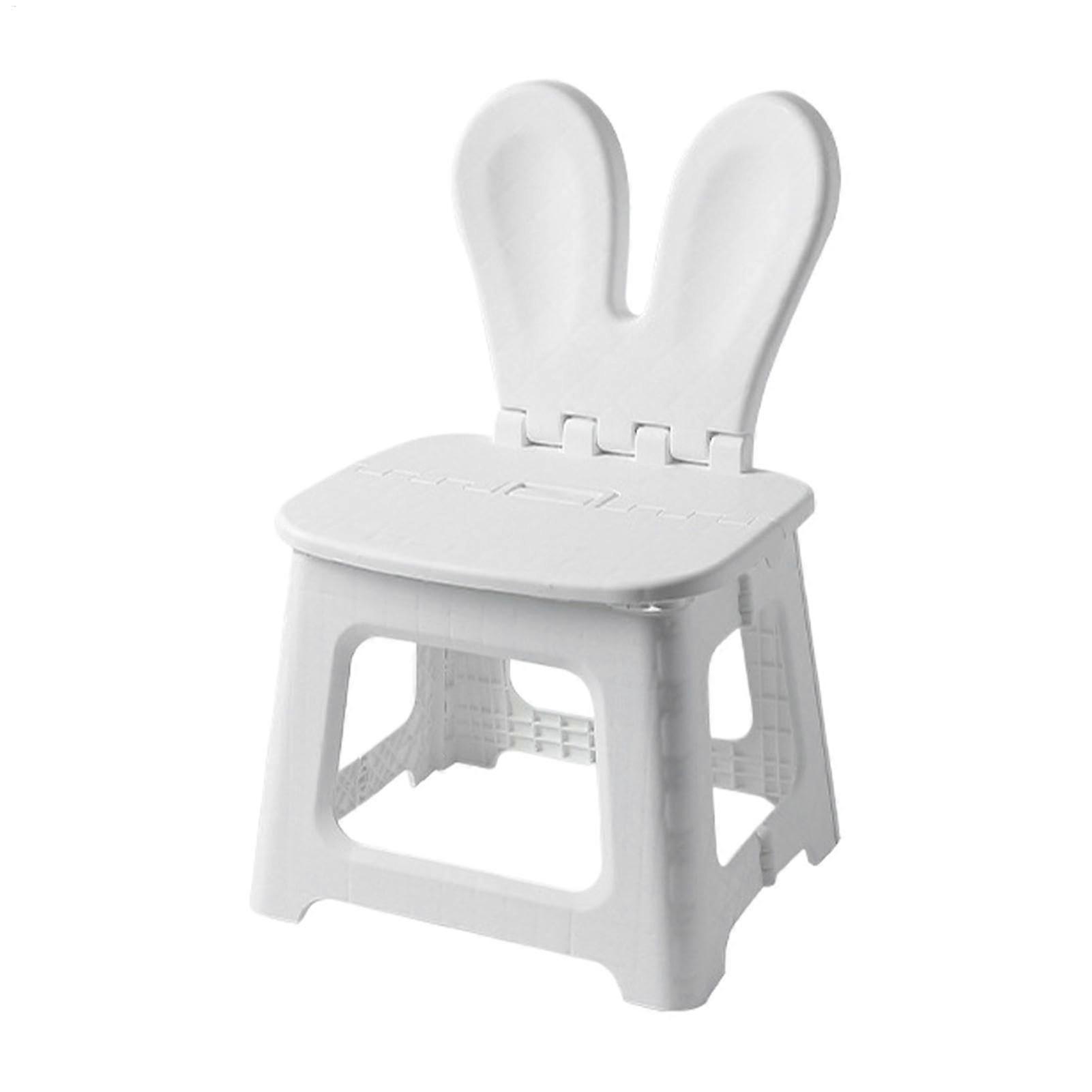 Foldable Step Stool with Back Support for Home Bathroom Shoe Changing, Travel Picnic