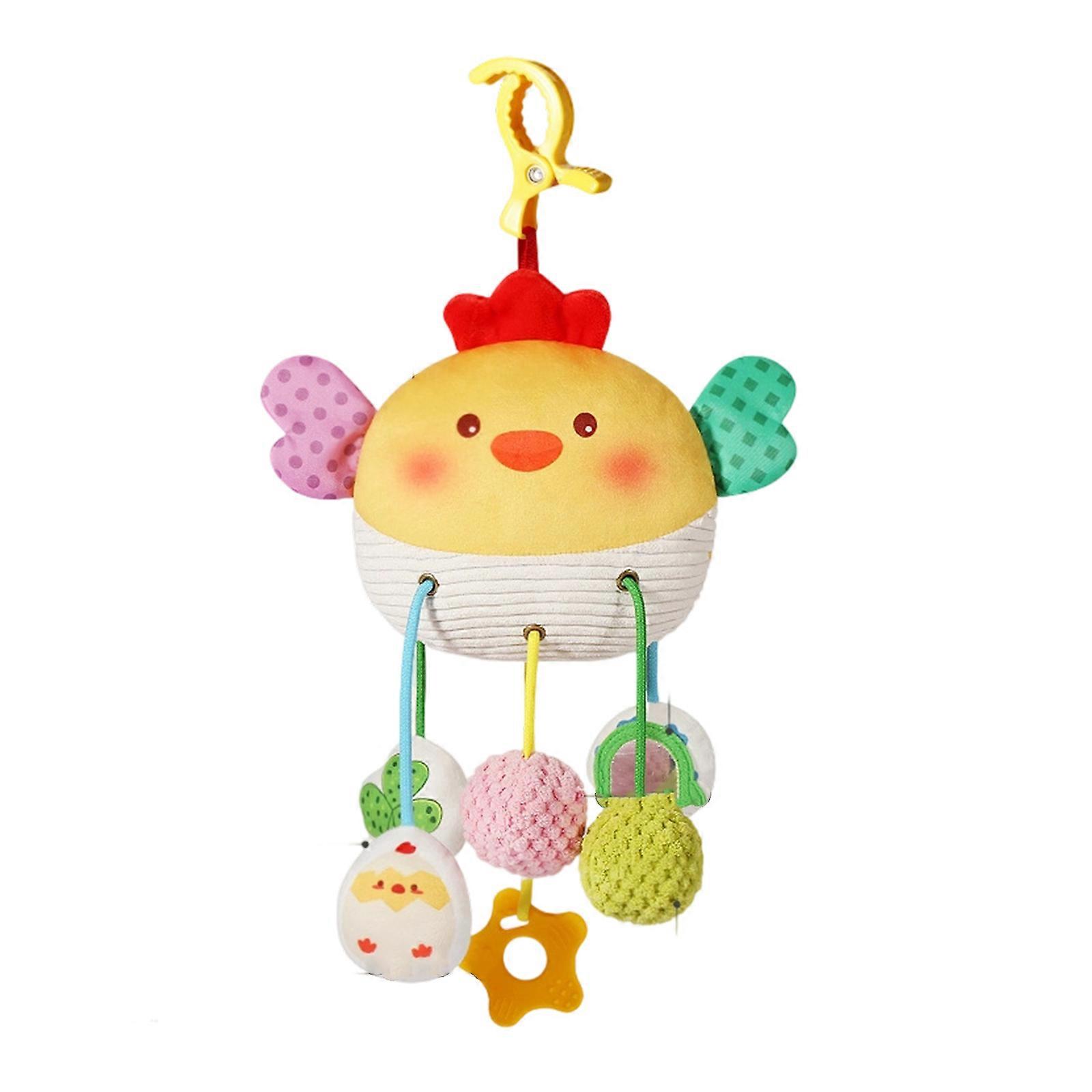 Participatory Fleece Fabric Infant Transport Suspended Plaything Highlighting Whirling Motion And Auditory Consequences  Cute chicken thrust