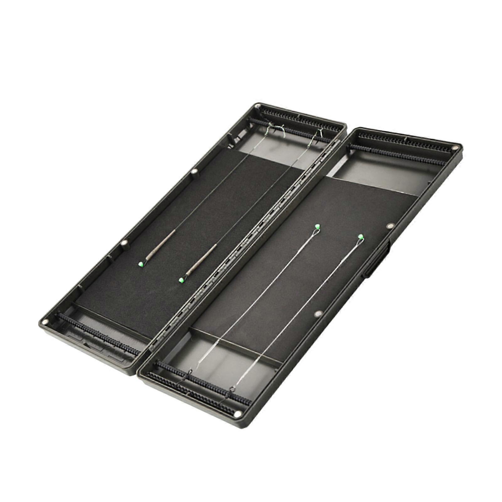 Fishing Rig Line Hook Storage Case Double Compartment Container Box Waterproof Fishing Tackle Box Secure Magnet Closure Multicolor