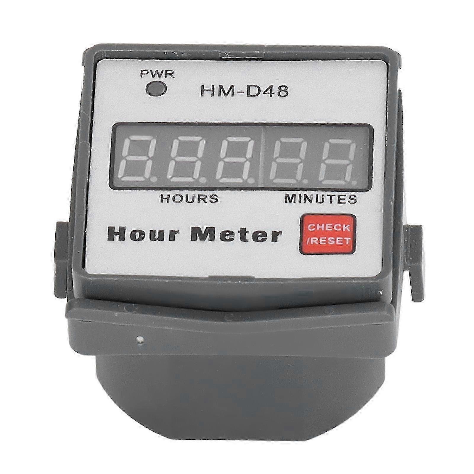 Hour Meter Digital Display 0?999.99h Timer Hourmeter AC 220V for Motor Equipment
