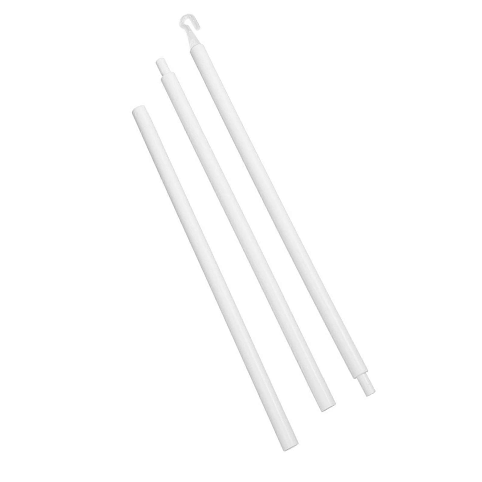 Vertical Blind Wand with Hook and Grip 35" White Curtain Drapery Pull Rod Stick for Effortlessly Window Shade Adjustment Multicolor