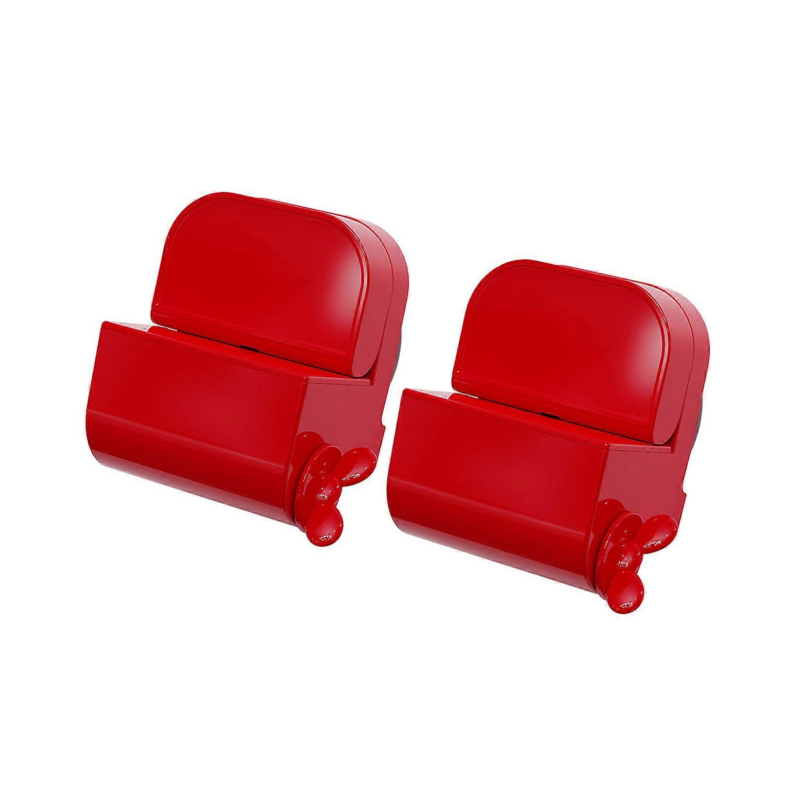 Rotating Toothpaste Dispenser Wall Toothpaste Squeezer for Efficient Use in Bathrooms and Washrooms  Red