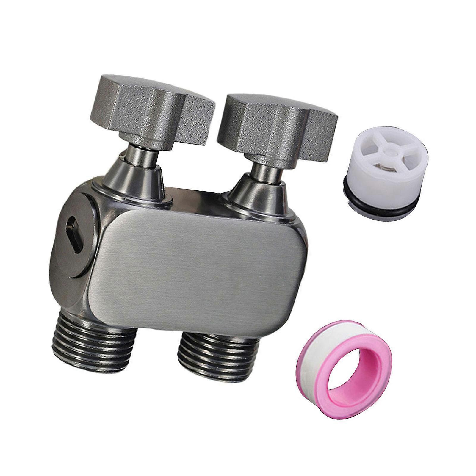 Brass Double Control Valves Handheld Bidet Sprayer Set with Leakproof Designs for Pet Washing and Flexible Installation Multicolor