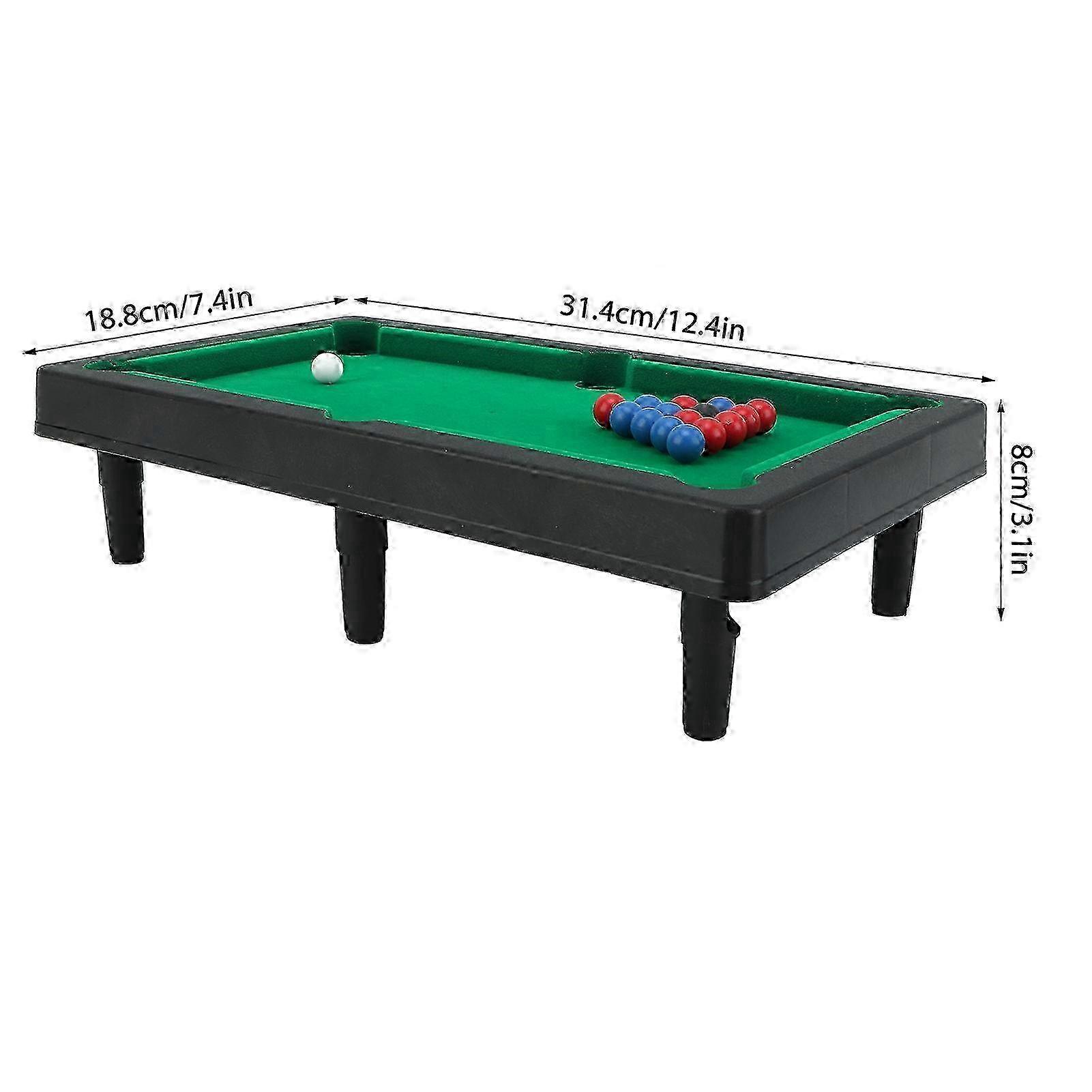 Mini Pool Table Interactive Simulation Miniature Billiard Pool Game Set for Desktop Decoration Ornament