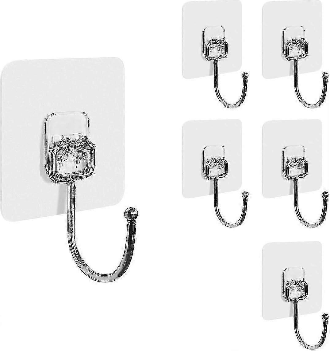 m Adhesive Hooks Heavy Duty Wall Hooks 20kg (max) Self Adhesive Plastic Hooks