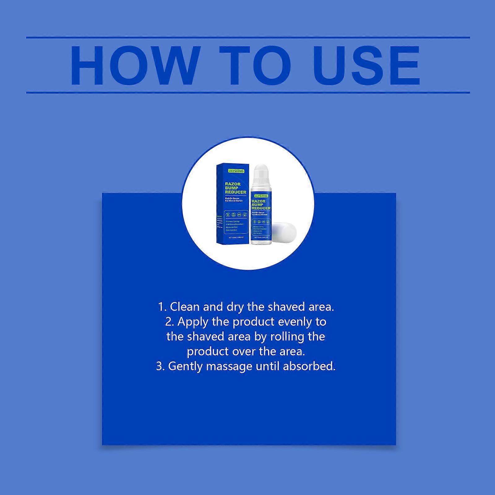 Jaysuing This Portable Roll-On Essence Gently Cares For The Skin After Shaving, Providing A Refreshing And Cool Sensation