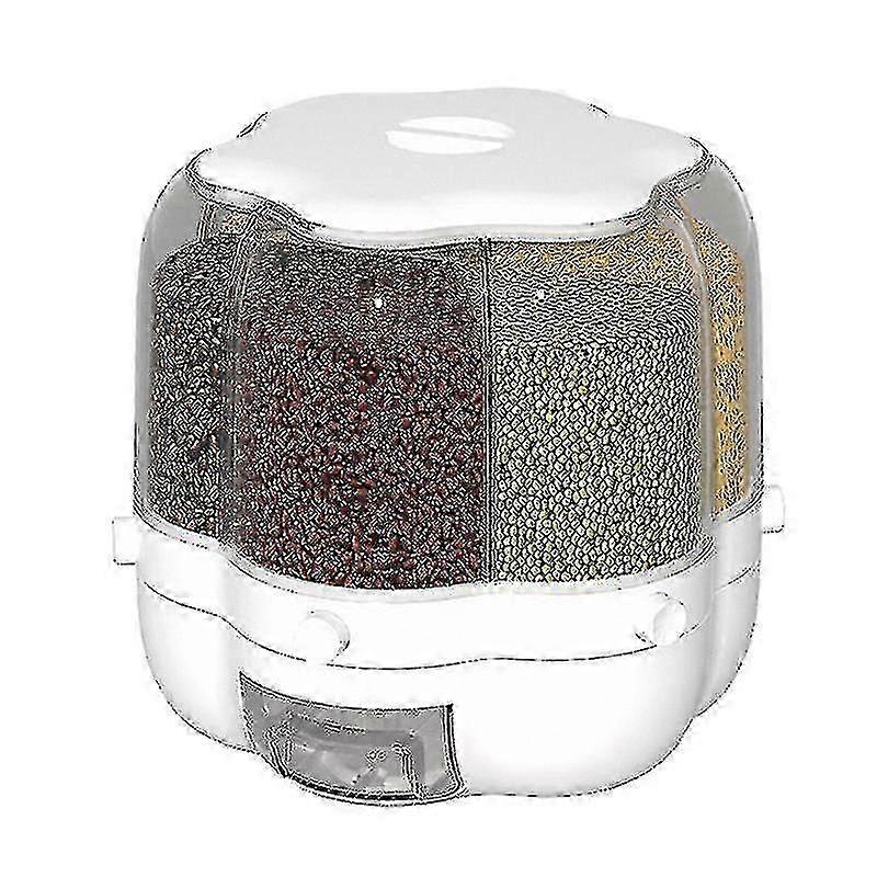 Airtight Rotating Rice Storage Container - Insect & Moisture Proof Sealed Grain Box