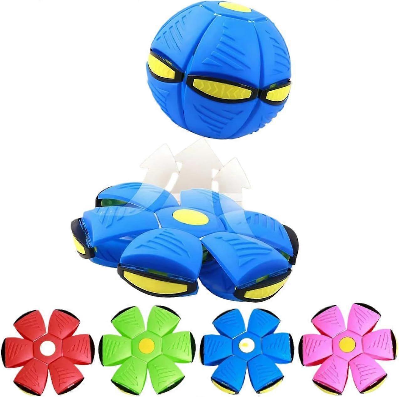 unique Children's Bouncing Ball, Magic Meta Ball & Flying Saucer - Parent-Child Interaction Toy with 6 Lights, Dual Form Switchable, Throw Disc Catchb