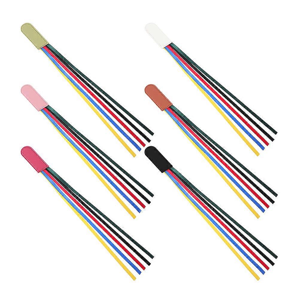 6Pcs Book Page Markers with Assorted Color Pu for Reading Bible Page Marking Practical Use