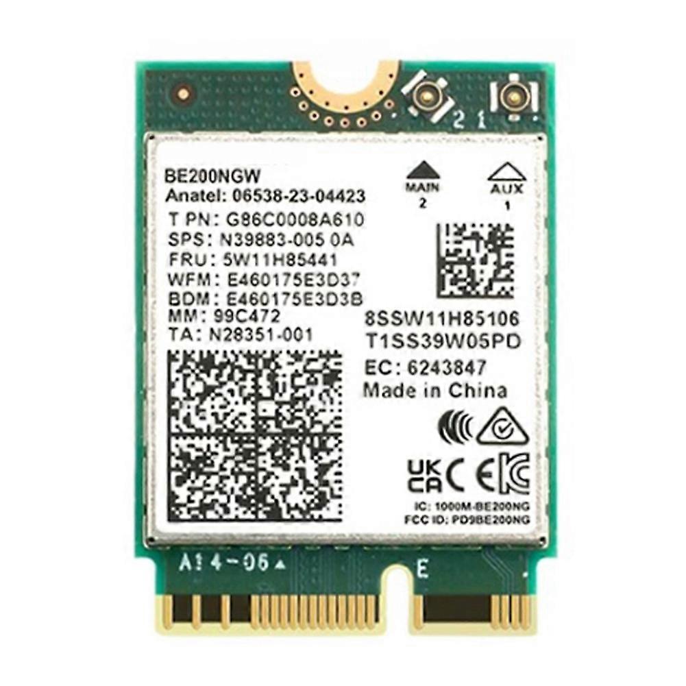WiFi 7 for Intel BE200 Wireless Network Card BT5.4 Wifi Card BE200NGW 2.4/5/6GHz 5.8 Gbps M.2 Adapter for PC Laptop