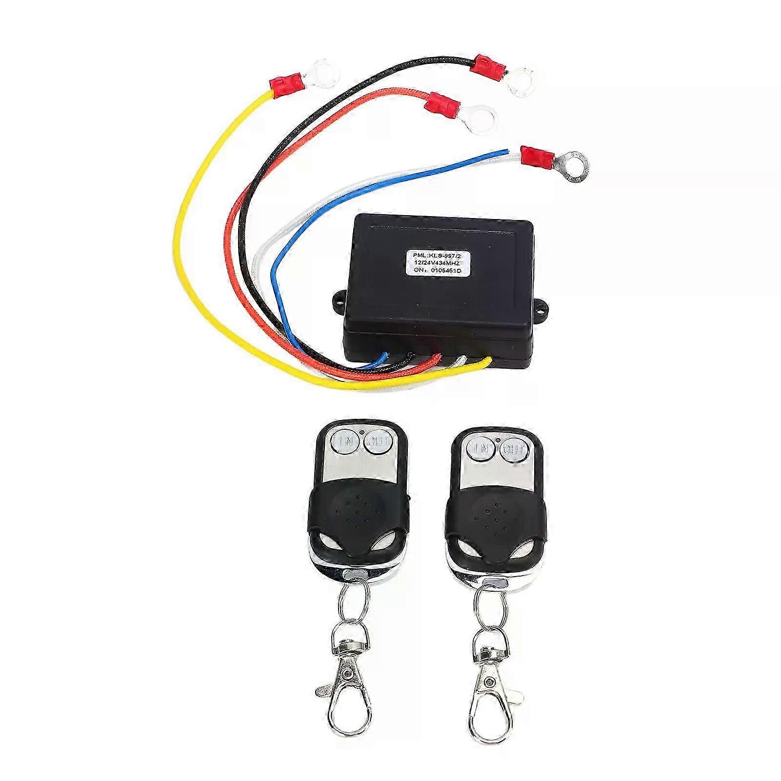 New Wireless Winch Remote Controller 12V 24V Wireless Winch Remote Control Switch Receiver Kit Universal for Truck ATV SUV