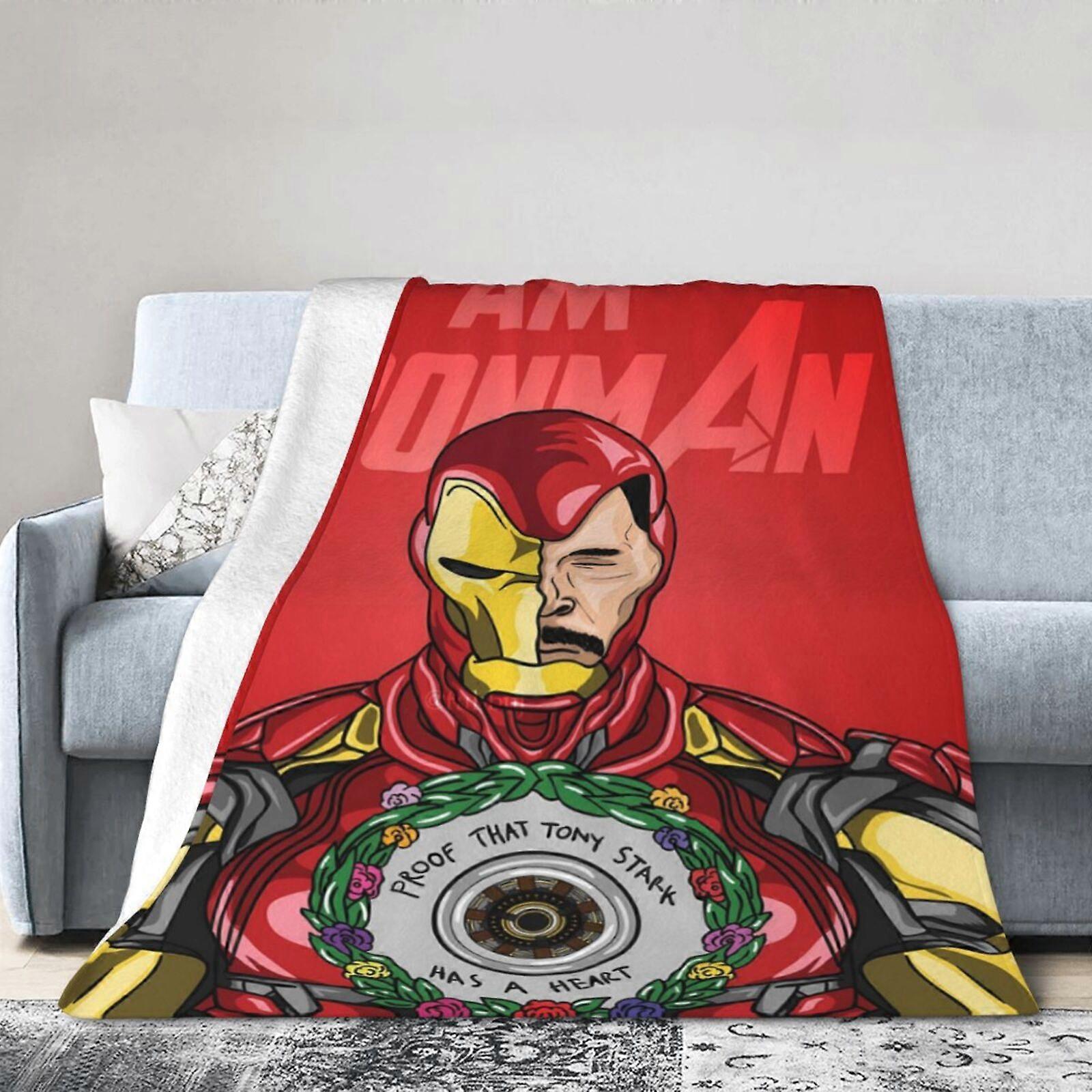 아이언맨 담요 던지기 침구실 장식 플란넬 담요 침대 소파 40"X30"