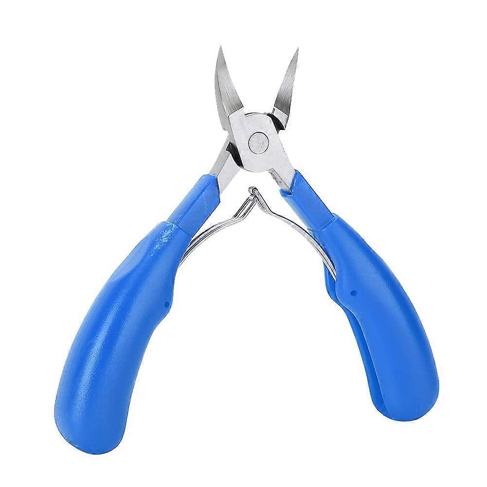 Cuticle Nippers and Toenail Clippers Stainless Steel with Precision Curved Blade for Manicure Pedicure Blue