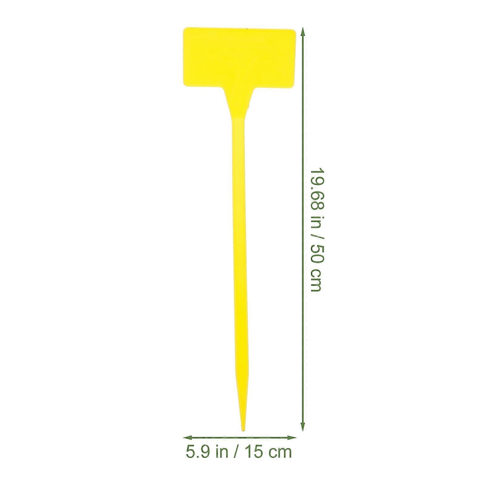 10 قطع تسميات نباتية مقاومة للماء علامات حديقة الحضانة علامات إدراج الحديقة علامة ملصقات نباتية قابلة لإعادة الاستخدام الحجم S (أصفر)