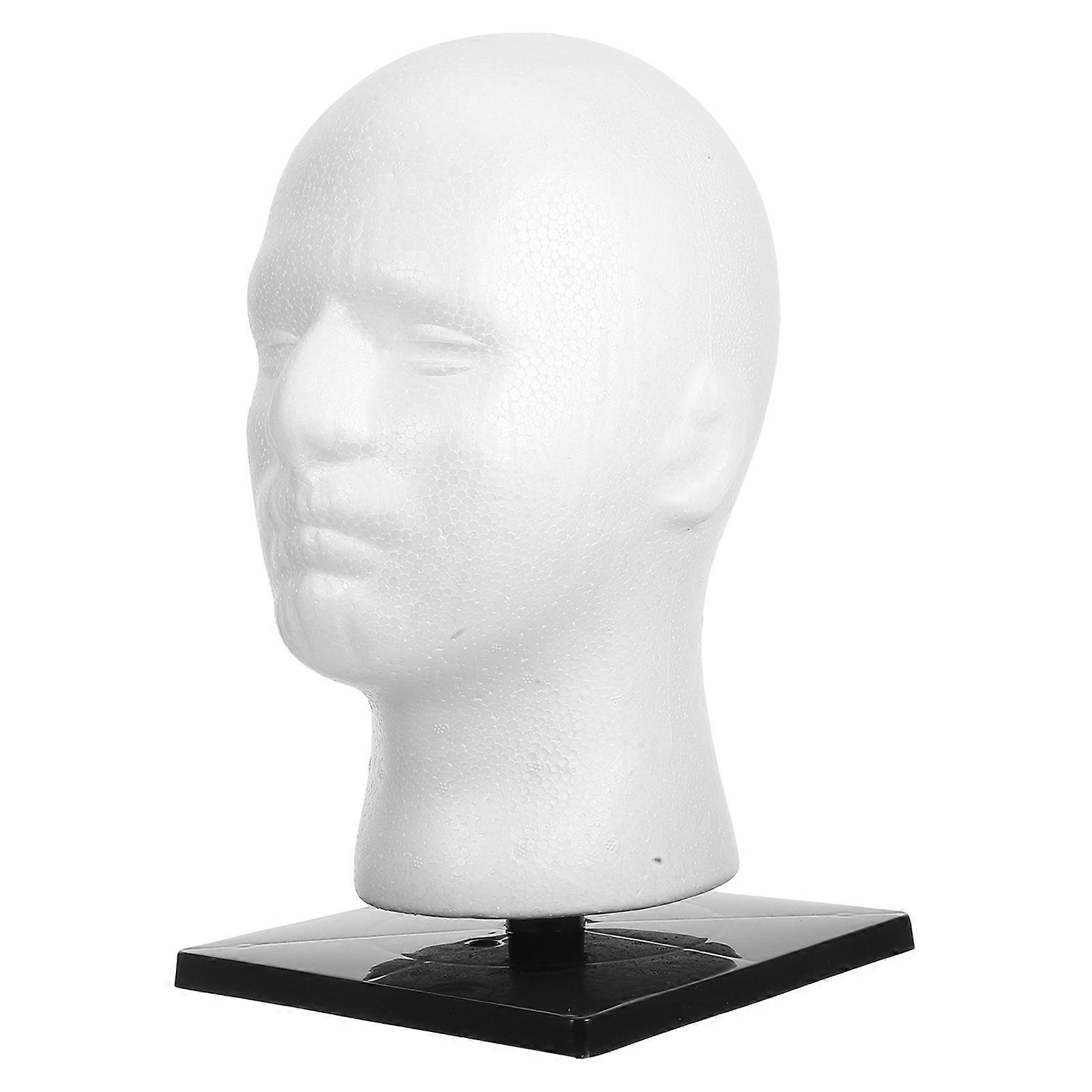 Foam Mannequin Head for Display with Sturdy Base and Wig Holder