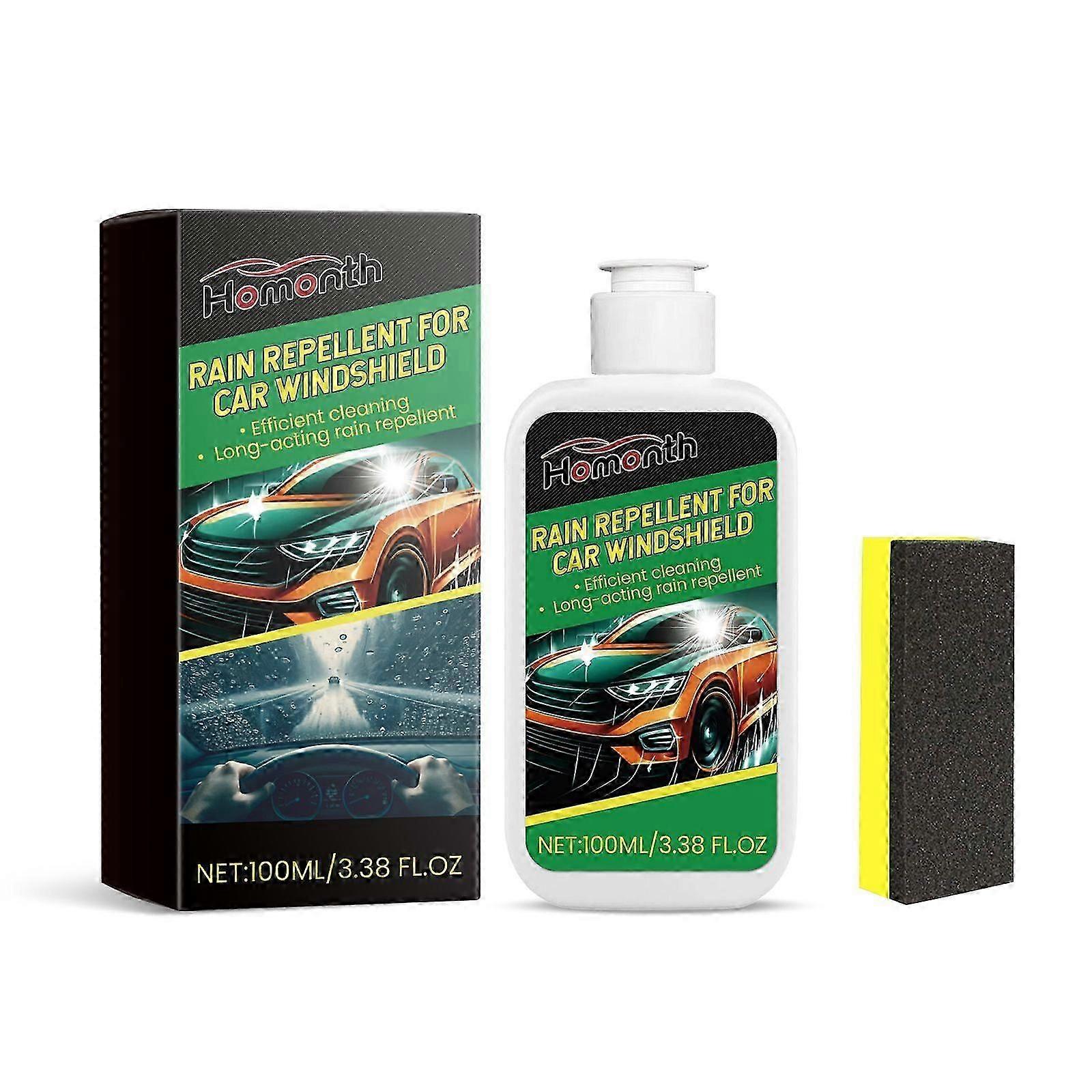 Car Windshield Rain Repellent - Clear, Safe, Easy Application for Better Visibility